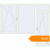 Pricing Balcony doors 2800x2400 mm KORSA BASE (Euro-Design 60) BALKON DOOR RAL 9016 Traffic white two-sided. Price: $642.96