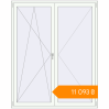 Pricing Balcony doors 1700x2100 mm KORSA BASE (Euro-Design 60) BALKON DOOR RAL 9016 Traffic white two-sided. Price: ₴11,093.40