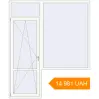 Pricing Balcony doors 2000x2400 mm KORSA STANDARD (Euro 70) BALKON DOOR RAL 9016 Traffic white two-sided. Price: ₴14,981.45
