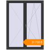 Pricing Balcony doors 1600x2100 mm KORSA ENERGY-SAVING (SYNEGO MD) BALKON DOOR ANTHRACITE_GREY_GLATT two-sided. Price: ₴31,757.83