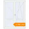 Pricing Balcony doors 1600x2100 mm KORSA ENERGY-SAVING (SYNEGO MD) BALKON DOOR RAL 9016 Traffic white two-sided. Price: 15 984.74 UAH