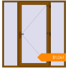 Pricing Entrance doors 2000x2100 mm DOOR KORSA BASE REHAU EURO 60 GOLDEN OAK two-sided. Price: $1,061.40