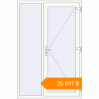 Pricing Entrance doors 1400x2100 mm DOOR KORSA OPTIMUM REHAU BRILLANT RAL 9016 Traffic white two-sided. Price: ₴25,897.14