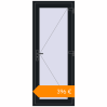 Pricing Entrance doors 800x2000 mm DOOR KORSA BASE REHAU EURO 60 BLACK_COOL_110L-2 two-sided. Price: €396.28
