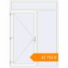 Pricing Entrance doors 1800x2480 mm DOOR KORSA ENERGY-SAVING REHAU SYNEGO RAL 9016 Traffic white two-sided. Price: ₴42,753.22