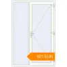Pricing Entrance doors 1500x2300 mm DOOR KORSA ENERGY-SAVING REHAU SYNEGO RAL 9016 Traffic white two-sided. Price: €927.24