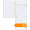 Pricing Entrance doors 1800x2300 mm DOOR KORSA BASE REHAU EURO 60 RAL 9016 Traffic white two-sided. Price: €476.68