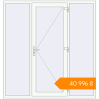 Pricing Entrance doors 2000x2100 mm DOOR KORSA ENERGY-SAVING REHAU SYNEGO RAL 9016 Traffic white two-sided. Price: ₴40,996.31