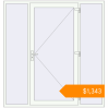 Pricing Entrance doors 2000x2100 mm DOOR KORSA ENERGY-SAVING REHAU SYNEGO RAL 9016 Traffic white two-sided. Price: $1,343.25