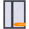 Pricing Entrance doors 1800x2300 mm DOOR KORSA ENERGY-SAVING REHAU SYNEGO ANTHRACITE_GREY_STRUKTURAL two-sided. Price: ₴68,996.52