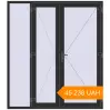 Pricing Entrance doors 2000x2255 mm DOOR KORSA BASE REHAU EURO 60 BLACK_STRUCTURAL two-sided. Price: ₴45,238.00