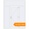 Pricing Entrance doors 2000x2600 mm DOOR KORSA ENERGY-SAVING REHAU SYNEGO RAL 9016 Traffic white two-sided. Price: 34 421.89 UAH