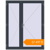 Pricing Entrance doors 1800x2300 mm DOOR KORSA ENERGY-SAVING REHAU SYNEGO ANTHRACITE_GREY_STRUKTURAL two-sided. Price: ₴57,497.11