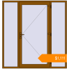 Pricing Entrance doors 2000x2100 mm DOOR KORSA BASE REHAU EURO 60 GOLDEN OAK two-sided. Price: $1,110.53
