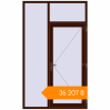 Pricing Entrance doors 1500x2500 mm DOOR KORSA BASE REHAU EURO 60 BLACK_CHERRY two-sided. Price: ₴36,207.38