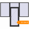 Pricing Entrance doors 2700x2300 mm DOOR KORSA BASE REHAU EURO 60 BLACK_STRUCTURAL two-sided. Price: ₴30,084.12