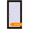 Pricing Entrance doors 1100x2100 mm DOOR KORSA BASE REHAU EURO 60 BLACK_BROWN two-sided. Price: ₴22,062.43