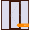 Pricing Entrance doors 2000x2100 mm DOOR KORSA OPTIMUM REHAU BRILLANT BLACK_CHERRY two-sided. Price: €807.21
