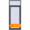 Pricing Entrance doors 1000x2450 mm DOOR KORSA BASE REHAU EURO 60 ANTHRACITE_GREY_STRUKTURAL two-sided. Price: ₴20,712.87