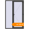 Pricing Entrance doors 1500x2300 mm DOOR KORSA ENERGY-SAVING REHAU SYNEGO BASALT_GREY two-sided. Price: ₴44,357.51