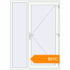 Pricing Entrance doors 1500x2100 mm DOOR KORSA ENERGY-SAVING REHAU SYNEGO RAL 9016 Traffic white two-sided. Price: $890.48