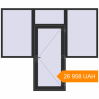 Pricing Entrance doors 2700x2300 mm DOOR KORSA BASE REHAU EURO 60 BLACK_STRUCTURAL two-sided. Price: 26 958.36 UAH