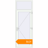 Pricing Entrance doors 900x2500 mm DOOR KORSA ENERGY-SAVING REHAU SYNEGO RAL 9016 Traffic white two-sided. Price: $623.51