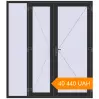 Pricing Entrance doors 2000x2255 mm DOOR KORSA BASE REHAU EURO 60 BLACK_STRUCTURAL two-sided. Price: 40 440.42 UAH