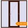 Pricing Entrance doors 2000x2100 mm DOOR KORSA OPTIMUM REHAU BRILLANT BLACK_CHERRY two-sided. Price: 33 392.86 UAH