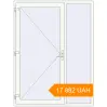 Pricing Entrance doors 1650x2185 mm DOOR KORSA BASE REHAU EURO 60 RAL 9016 Traffic white two-sided. Price: ₴17,882.35