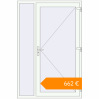 Pricing Entrance doors 1400x2100 mm DOOR KORSA ENERGY-SAVING REHAU SYNEGO RAL 9016 Traffic white two-sided. Price: €662.46