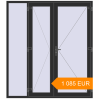 Pricing Entrance doors 2000x2255 mm DOOR KORSA BASE REHAU EURO 60 BLACK_STRUCTURAL two-sided. Price: 1 085.07 EUR
