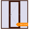 Pricing Entrance doors 2000x2100 mm DOOR KORSA OPTIMUM REHAU BRILLANT BLACK_CHERRY two-sided. Price: 807.21 EUR