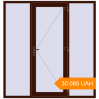 Pricing Entrance doors 2000x2100 mm DOOR KORSA OPTIMUM REHAU BRILLANT BLACK_CHERRY two-sided. Price: 30 084.64 UAH