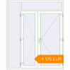 Pricing Entrance doors 2000x2400 mm DOOR KORSA OPTIMUM REHAU BRILLANT RAL 9016 Traffic white two-sided. Price: 1 174.92 EUR