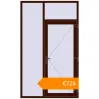 Pricing Entrance doors 1500x2500 mm DOOR KORSA BASE REHAU EURO 60 BLACK_CHERRY two-sided. Price: €724.19