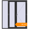 Pricing Entrance doors 2000x2255 mm DOOR KORSA BASE REHAU EURO 60 BLACK_STRUCTURAL two-sided. Price: $1,514.81
