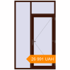 Pricing Entrance doors 1500x2500 mm DOOR KORSA BASE REHAU EURO 60 BLACK_CHERRY two-sided. Price: 26 990.55 UAH