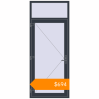Pricing Entrance doors 1000x2450 mm DOOR KORSA BASE REHAU EURO 60 ANTHRACITE_GREY_STRUKTURAL two-sided. Price: $693.58