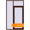 Pricing Entrance doors 1500x2500 mm DOOR KORSA BASE REHAU EURO 60 BLACK_CHERRY two-sided. Price: $1,010.35