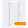 Pricing Entrance doors 1800x2100 mm DOOR KORSA OPTIMUM REHAU BRILLANT RAL 9016 Traffic white two-sided. Price: $775.90