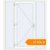 Pricing Entrance doors 1800x2100 mm DOOR KORSA OPTIMUM REHAU BRILLANT RAL 9016 Traffic white two-sided. Price: ₴27,805.69