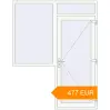 Pricing Entrance doors 1800x2300 mm DOOR KORSA BASE REHAU EURO 60 RAL 9016 Traffic white two-sided. Price: 476.68 EUR