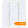 Pricing Entrance doors 1800x2100 mm DOOR KORSA OPTIMUM REHAU BRILLANT RAL 9016 Traffic white two-sided. Price: ₴27,805.69