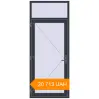 Pricing Entrance doors 1000x2450 mm DOOR KORSA BASE REHAU EURO 60 ANTHRACITE_GREY_STRUKTURAL two-sided. Price: ₴20,712.87