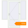 Pricing Entrance doors 2000x2260 mm DOOR KORSA ENERGY-SAVING REHAU SYNEGO RAL 9016 Traffic white two-sided. Price: €934.49