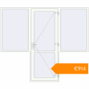 Pricing Entrance doors 2700x2300 mm DOOR KORSA ENERGY-SAVING REHAU SYNEGO RAL 9016 Traffic white two-sided. Price: €913.57