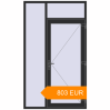 Pricing Entrance doors 1400x2400 mm DOOR KORSA OPTIMUM REHAU BRILLANT BLACK_STRUCTURAL two-sided. Price: 803.29 EUR