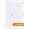 Pricing Entrance doors 1400x2100 mm DOOR KORSA ENERGY-SAVING REHAU SYNEGO RAL 9016 Traffic white two-sided. Price: ₴34,152.00
