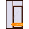 Pricing Entrance doors 1500x2500 mm DOOR KORSA BASE REHAU EURO 60 BLACK_CHERRY two-sided. Price: 724.19 EUR